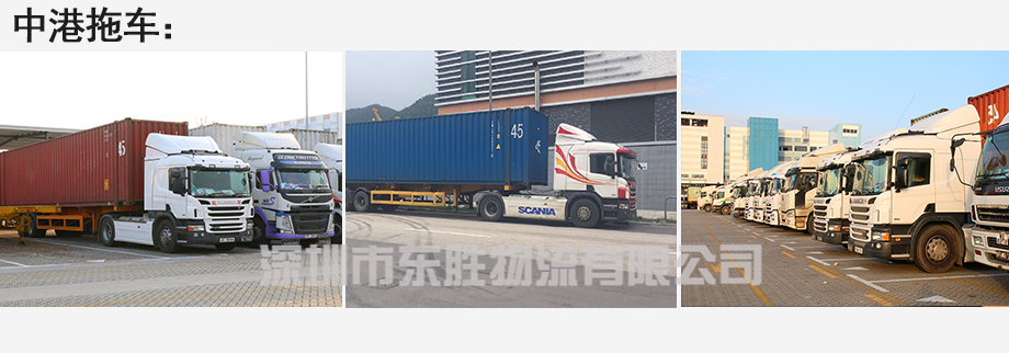 廣州貨運到香港，廣州到香港物流公司，深圳東勝物流中港拖車圖